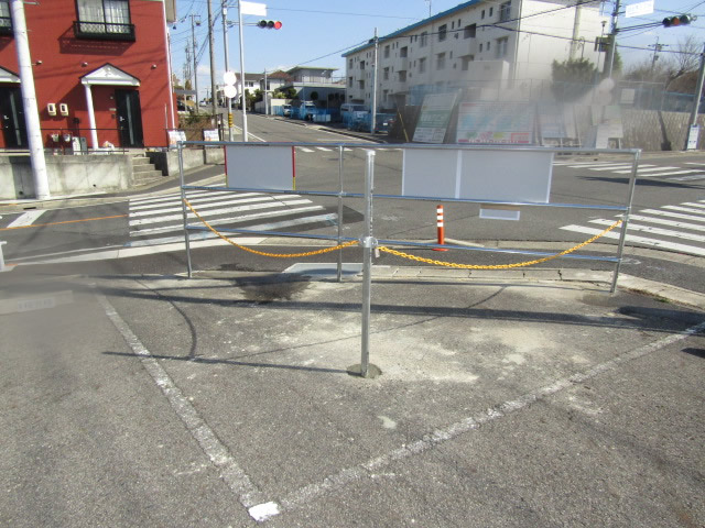 名古屋市名東区　月極駐車場　無断駐車・不法投棄防止　フェンス設置工事　施工後