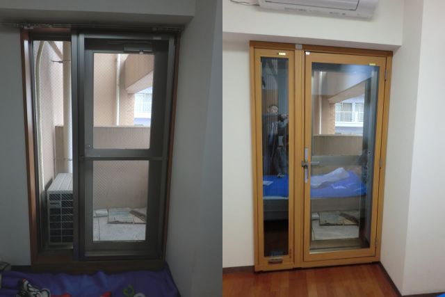 二重窓で窓の防犯対策に　トステム製内窓インプラス取付け　名古屋市