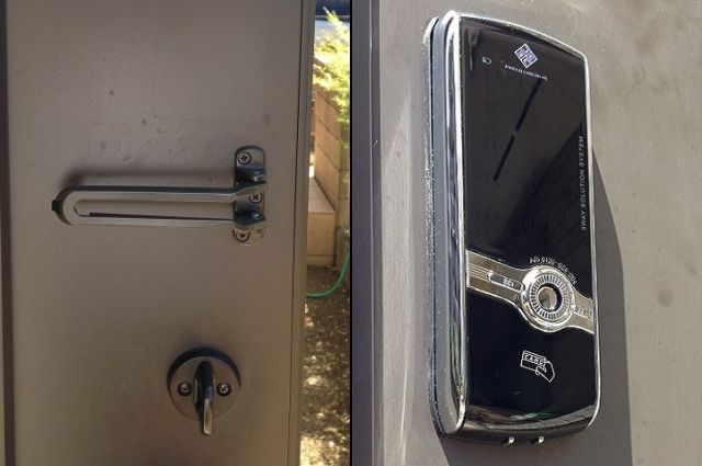 玄関ドアの防犯対策　電子錠取付工事　スマートカード対応　名古屋市
