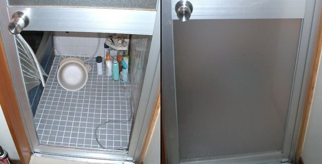 浴室ドア樹脂パネル取替工事　名古屋市
