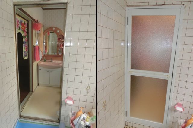 浴室ドア取替工事　ＬＩＸＩＬロンカラー浴室用　名古屋市守山区